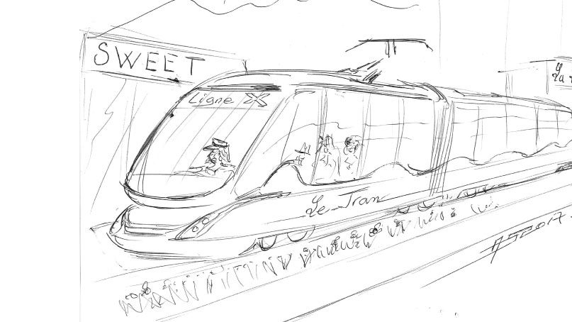 Tram Annemasse Geneve dessin