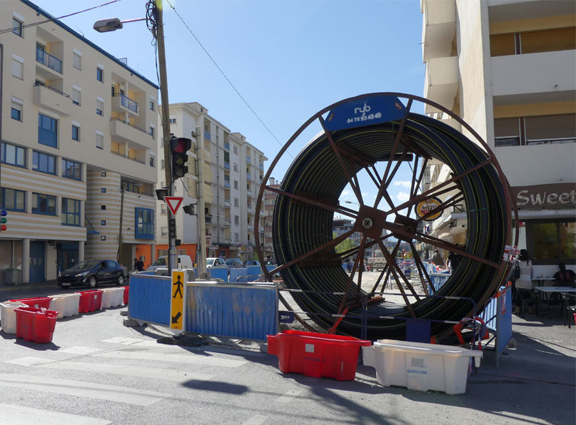 Tram Annemasse Genève travaux conduits gaz