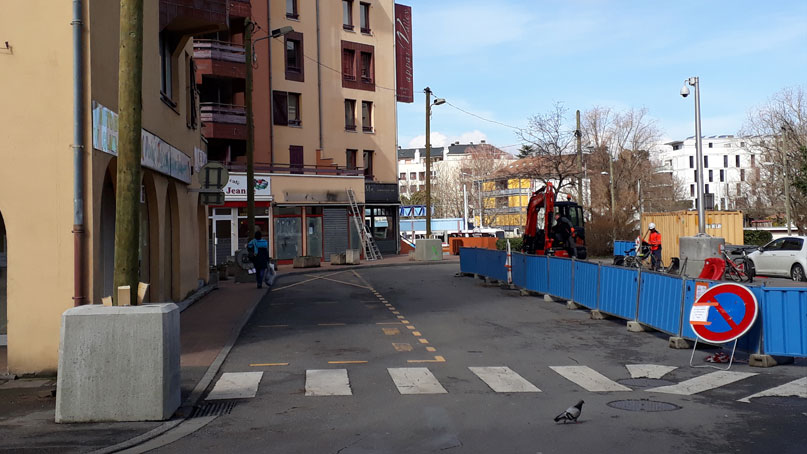 Tram Annemasse Genève circulation modification acces parking Portes de France